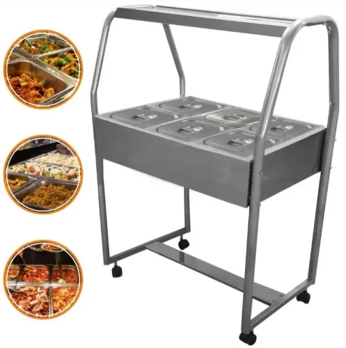 ? Buffet Térmico Inox SPOLU 6 Cubas Semi Novo - Profissional p/ Restaurante e Delivery