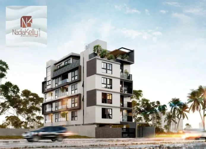 Apartamento de 58m² com 2 quartos a 540m. da praia a venda por R$ 365.854 - Intermares - C