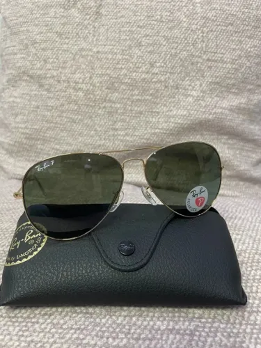 Ray ban aviador polarizado rb3026 clássico dourado com verde g15