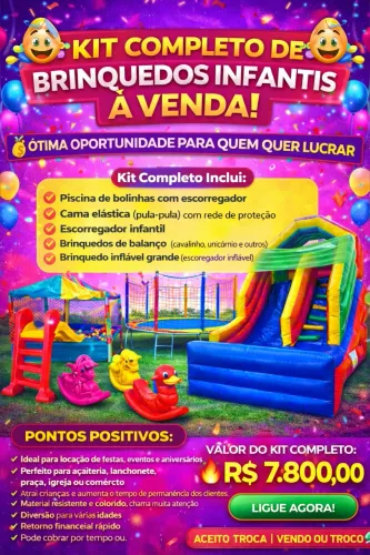 Brinquedos ,tobogã , pula pula , casa de bolinha