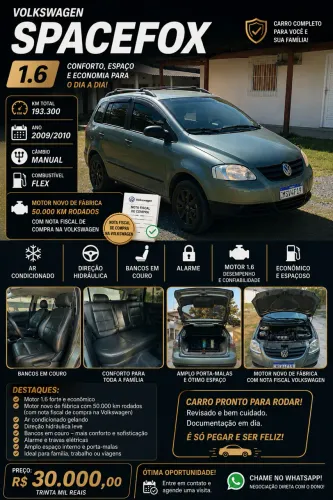 Volkswagen Spacefox 1.6/ 1.6 Trend Total Flex 8V 5P 2010
