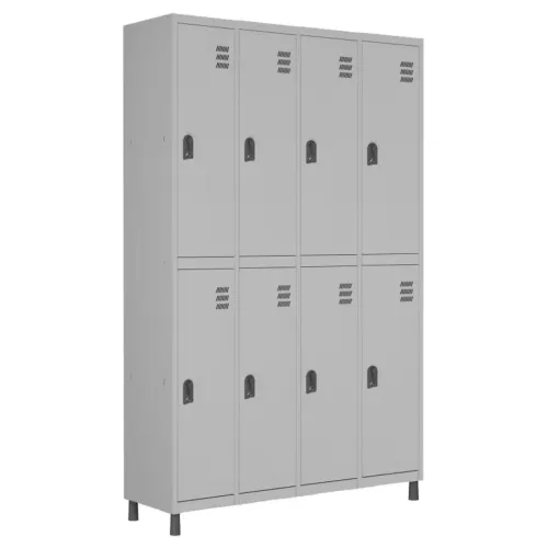 ARMÁRIO EM AÇO 8 PORTAS 1,96x1,23x0,36 LOJA IKONOFFICE