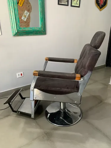 Cadeira para barbearia reclinável vintage
