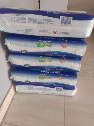 Absorvente geriatex 5 pacotes com 20 unid, 80,00