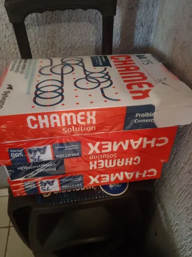 10 Papel Sulfite A4 500 Folhas Chamex solution Resma 75g Imprimir