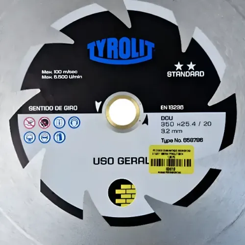 DISCO DIAMANTADO SEGMENTADO 14? (350 MM) TYROLIT STANDARD 658786