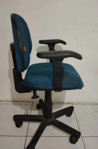 Cadeira de Escritório Azul Perfeito Estado Trabalho Executiva