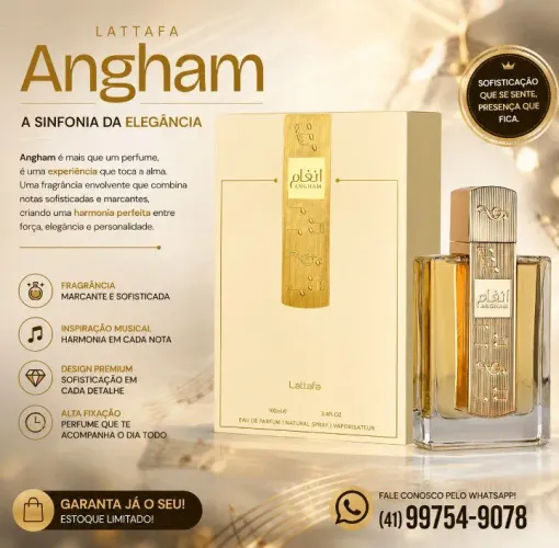 Perfume Angham Lattafa 100% Original 