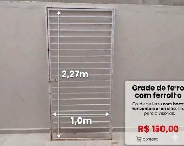 Grade de Ferro com ferrolho
