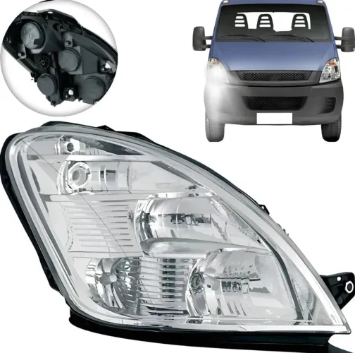 Farol dianteiro lado Direito passageiro iveco 35s14 08 a 18
