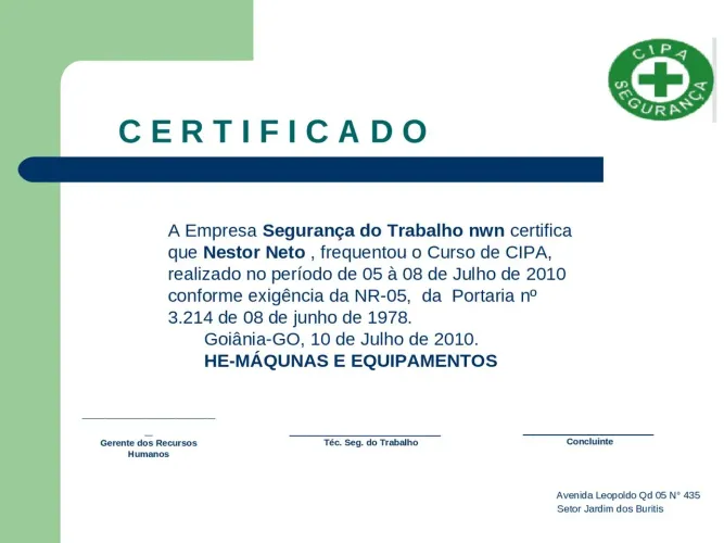 Treinamentos em Segurança do Trabalho - Normas Regulamentadoras
