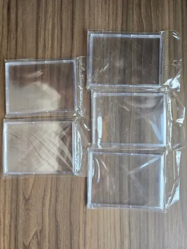 5x Capas Acrílicas para proteção de cartas card game TCG