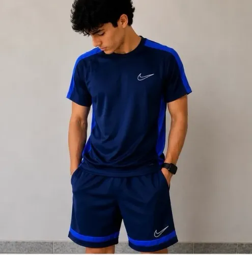 Conjunto Nike DryFit Azul Marinho Tamanho M - Excelente Estado