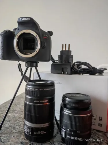 Canon EOS Rebel T7+ DSLR + 2 Lentes + Tripé | 13.883 Cliques