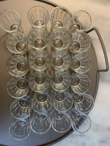 Mini Copo Americano para Shot Tequila Dose Cachaça 45ml Kit Com 24 Unid