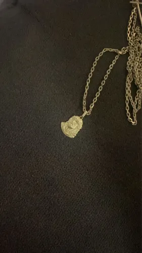Pingente face de Cristo ouro 18k