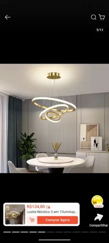 Lustre 3 aneis 