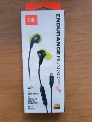 Fone De Ouvido Tipo C Com Fio Jbl Endurance Run 3 Preto Original