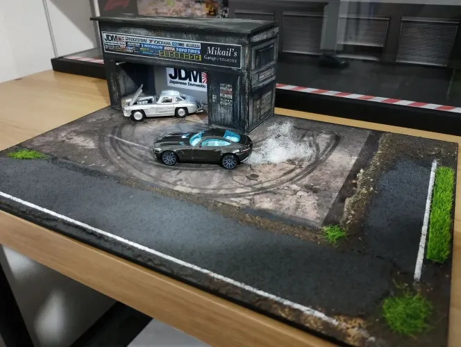 Diorama Drift Car 1/64