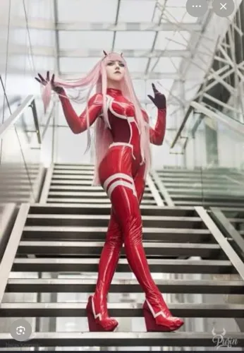 COSPLAY ZERO TWO DARLING IN THE FRANXX UWOUWO NÃO FABRICA MAIS TAMANHO P