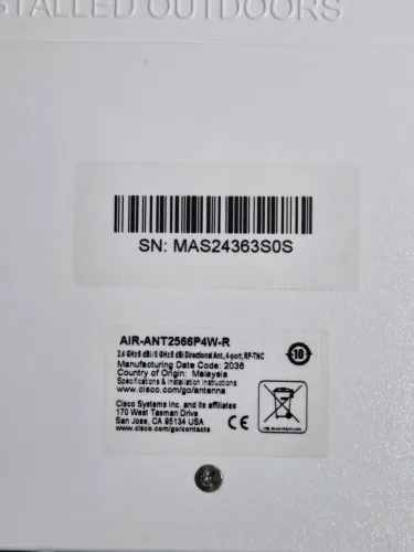 3x Antena Direcional Cisco Wi-Fi Dual-Band (AIR-ANT2566P4W-R)