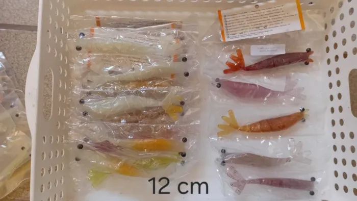 Iscas pesca artificial de camarão 12 cm