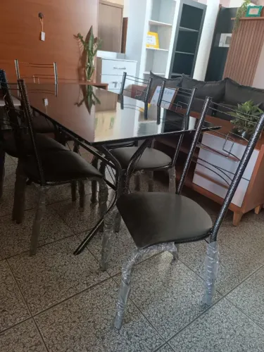 Mesa de Cozinha com 6 Cadeiras Paraty Nova na Promoção 