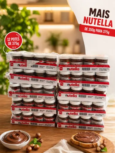 Kit 10 Caixas Nutella Original 12x 375g Lacradas | Caixa Fechada | Oferta Atacado