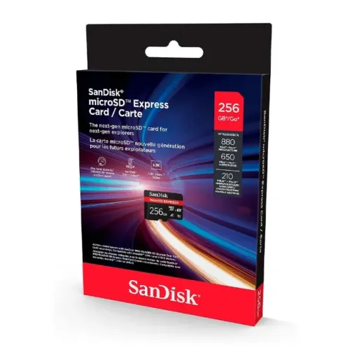 CARTÃO DE MEMORIA SANDISK MICROSD EXPRESS 256GB 880MBPS NINTENDO SWITCH 2