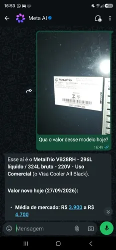 Refrigerador expositor metalfrio