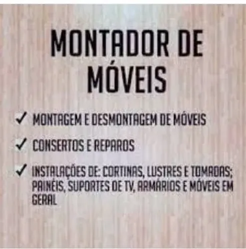 Montador de móveis e eletricista residencial