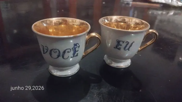 Par de xícaras de café 