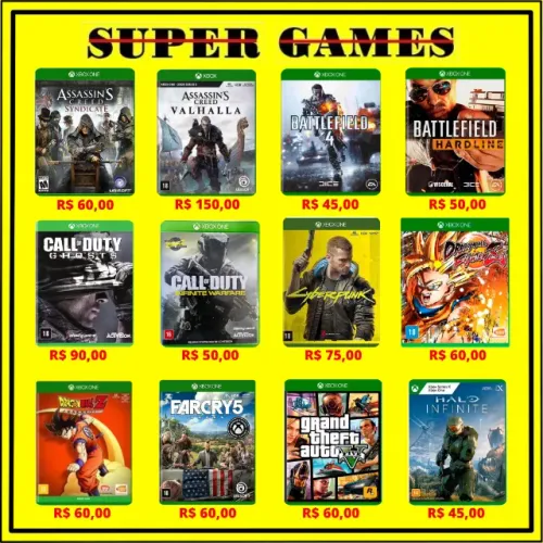 Jogos XBOX ONE em até 6x sem juros, Loja física desde 2004, Próximo ao Metrô. 