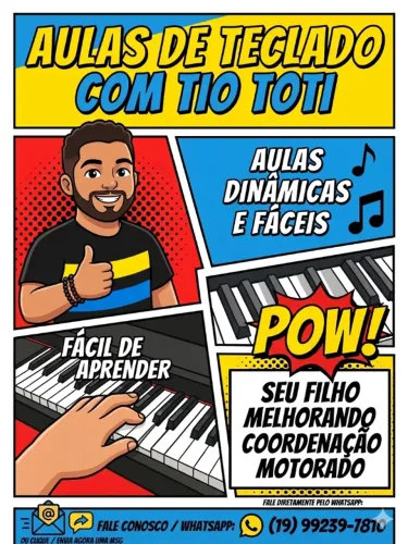 AULAS DE TECLADO PROFESSOR TOTI 