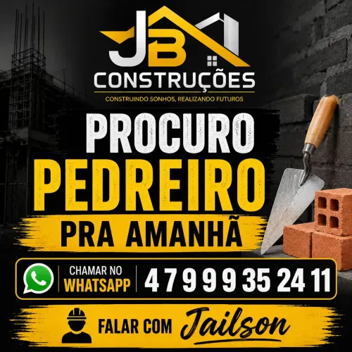 Preciso de pedreiro com urgência!!!