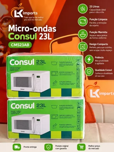 Forno microondas cônsul 23l