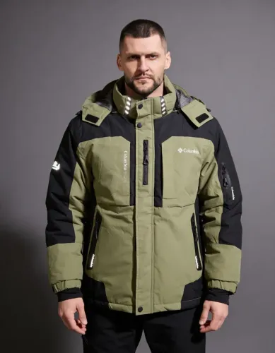 Jaqueta Columbia inverno masculina, para proteção neve e chuva esporte 