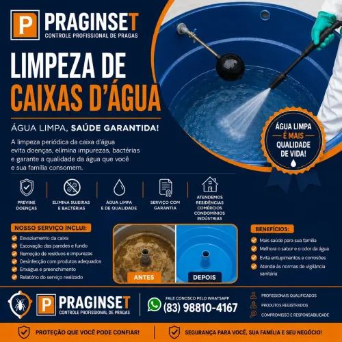 Limpeza e Higienização de Caixa d?Água