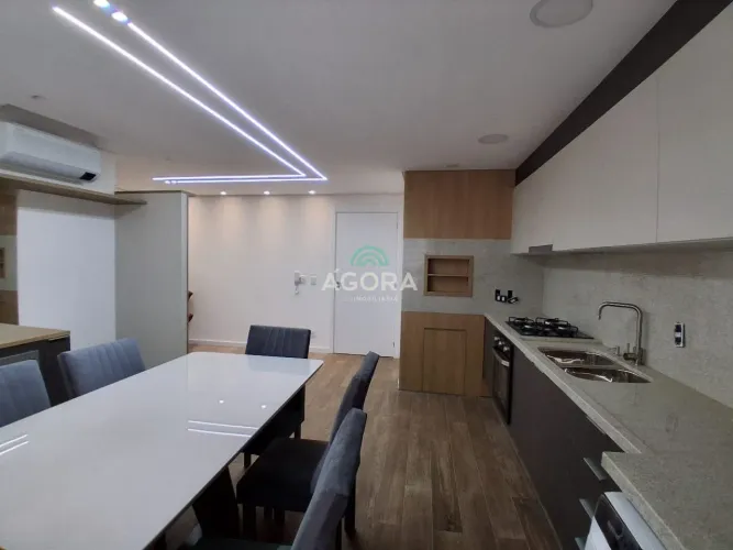Apartamento dois dormitórios semi mobiliado