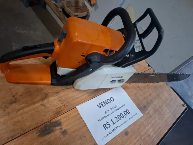Motosserra Stihl MS 210. Revisada com Carburador novo.