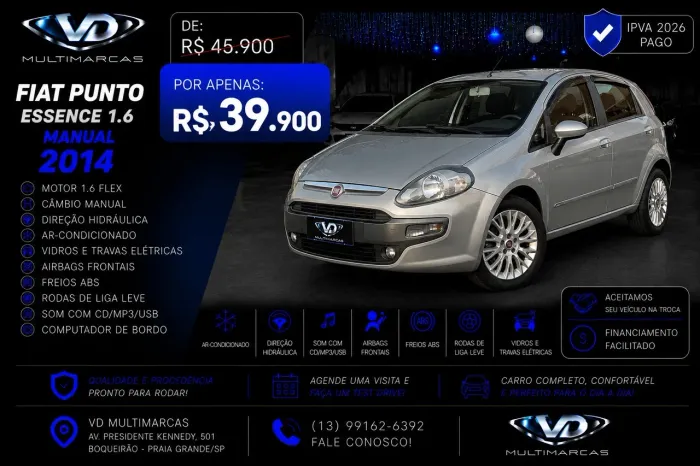 Fiat Punto Essence 1.6 Flex 16V 5P 2014