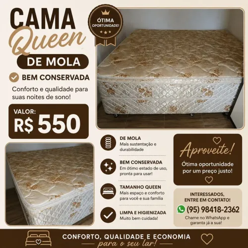 Cama Queen ótimo estado *