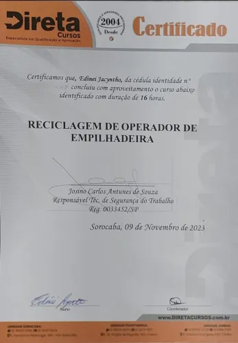 Operador de Empilhadeira - Free-lancer