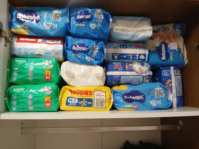 Pacotes de fraldas tamanho M