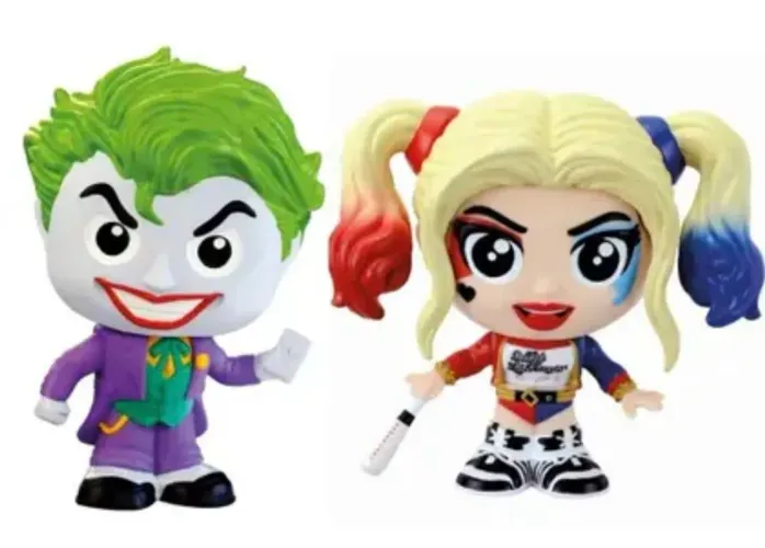 Kit bonecos Coringa Arlequina Fandom box DC Comics Funko
