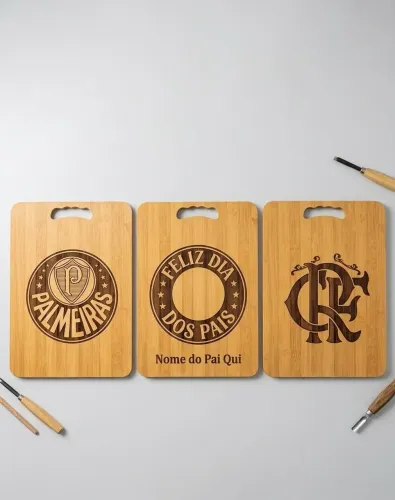 Taboa de servir carne de Churrasco com Nome personalizado a Laser