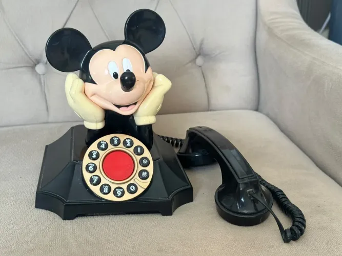Telefone Antigo Mickey Mouse Vintage Disney - Item de Colecionador / Decoração