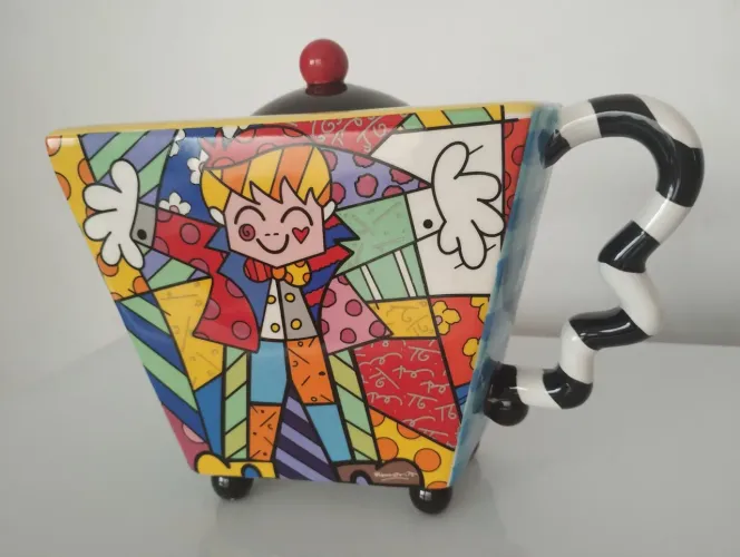 Bule Abraço Coleção Romero Britto