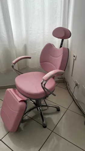 POLTRONA RECLINÁVEL ROSA PARA ESTÉTICA | HIDRÁULICA | EXCELENTE ESTADO