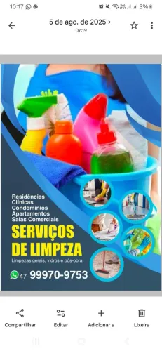 Limpezas em Joinville